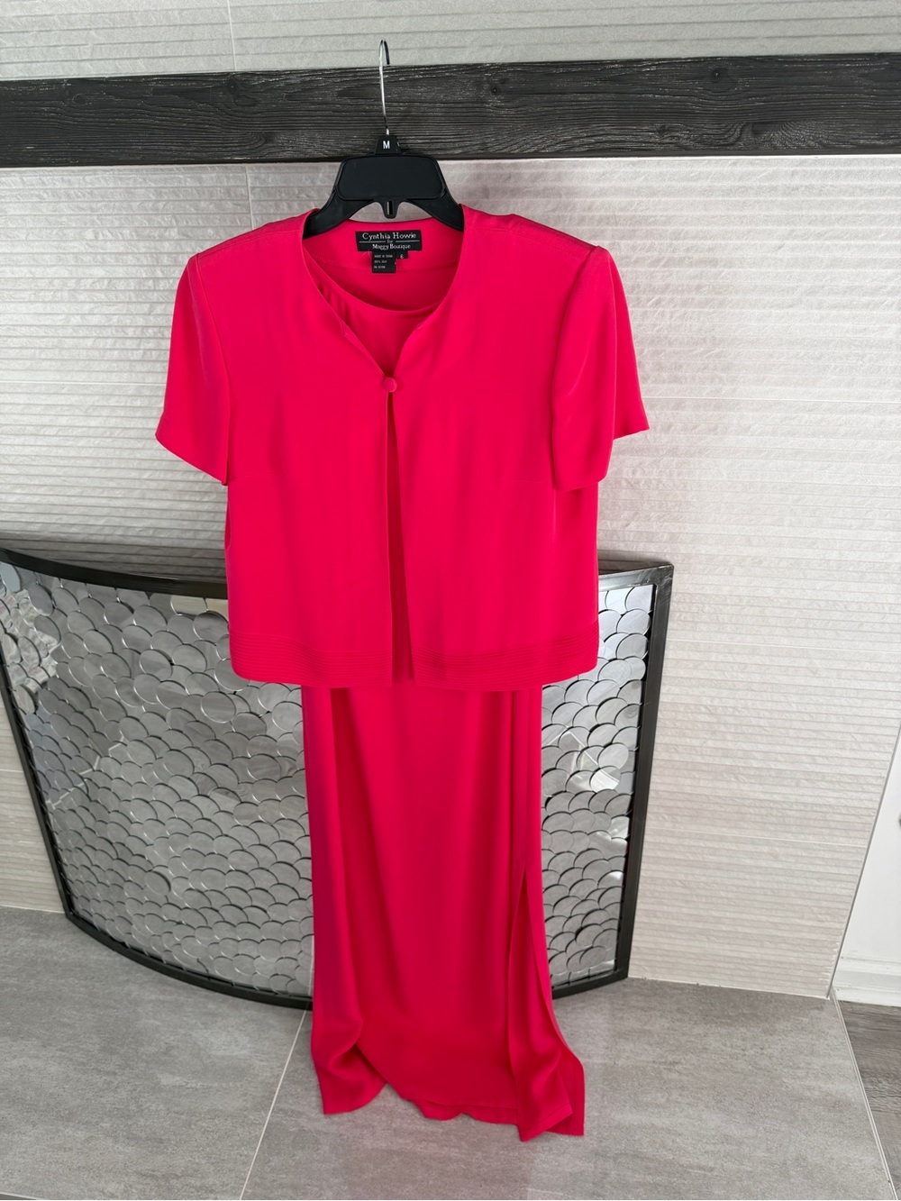 Cynthia Howie for Maggie Boutique Fuchsia Short-Sleeve Maxi Skirt Set